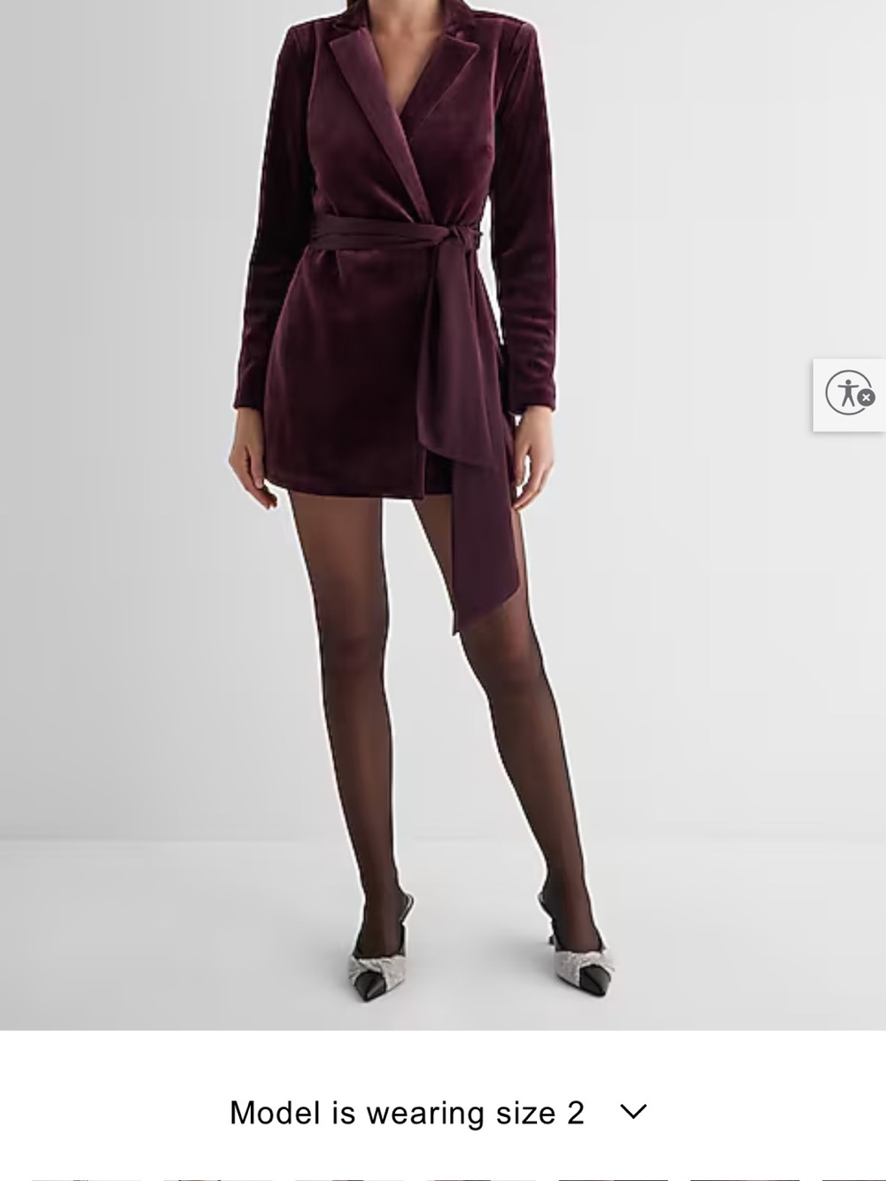Velvet Long Sleeve Open Back Tie Waist Blazer Romper